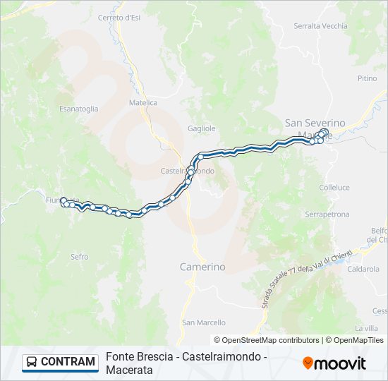 CONTRAM bus Line Map