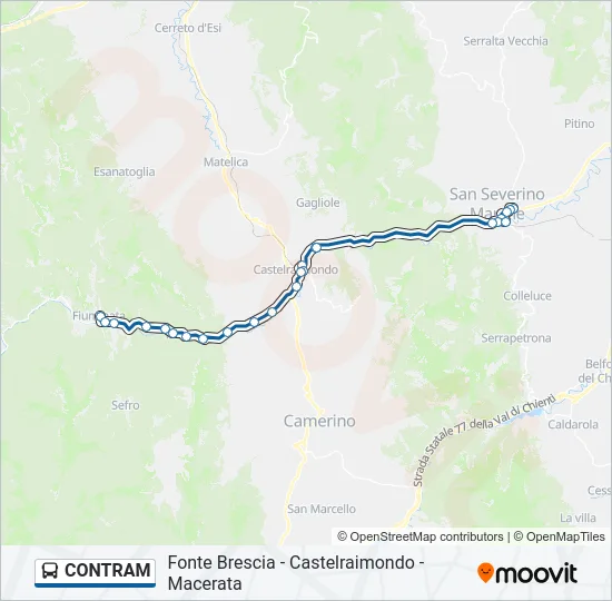CONTRAM Bus Line Map