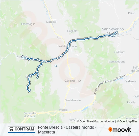 CONTRAM Bus Line Map