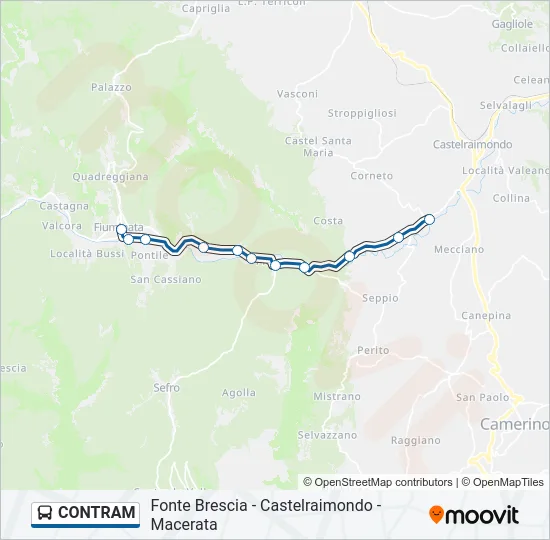 CONTRAM Bus Line Map