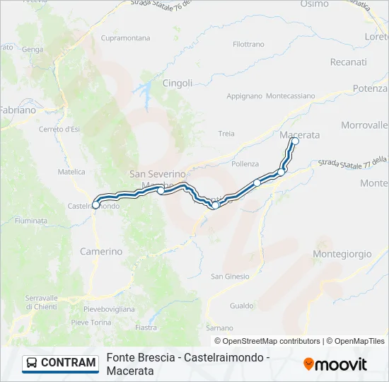 CONTRAM Bus Line Map