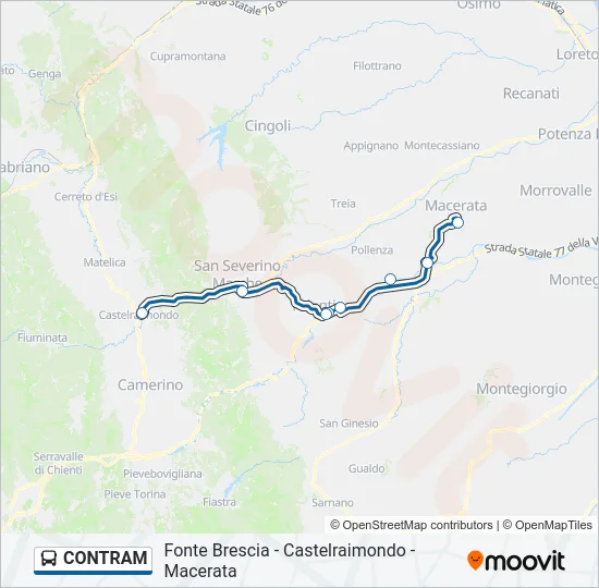 CONTRAM Bus Line Map
