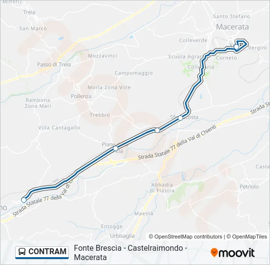 CONTRAM Bus Line Map