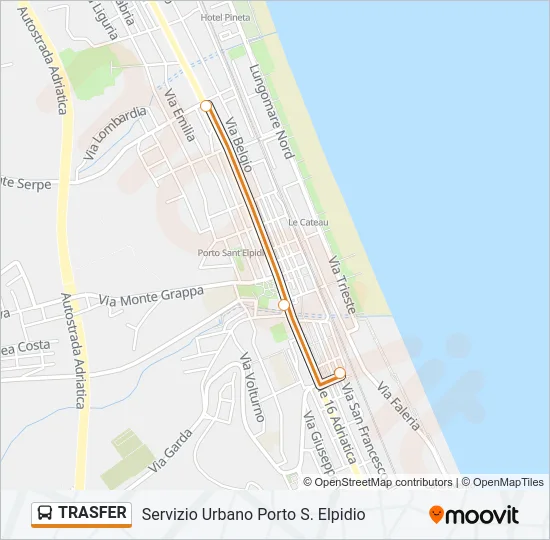 TRASFER Bus Line Map