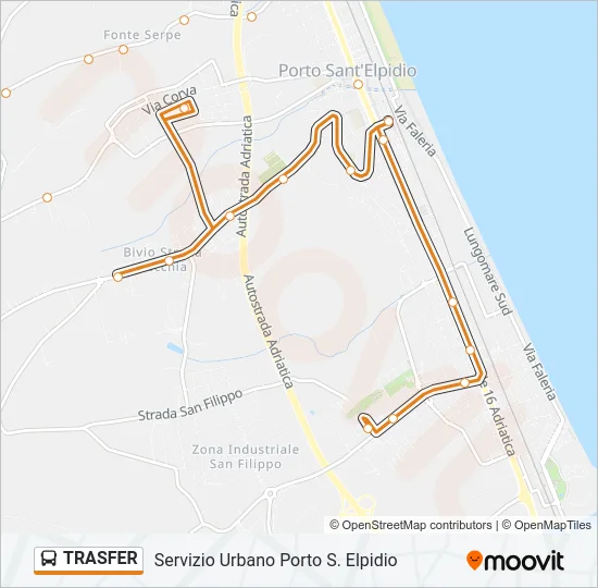 TRASFER Bus Line Map