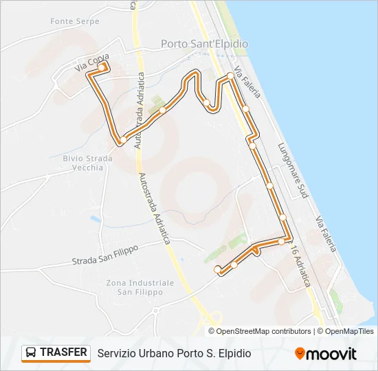 TRASFER Bus Line Map
