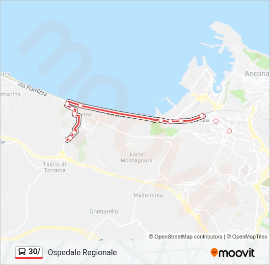 30/ Bus Line Map