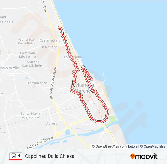 4 Bus Line Map