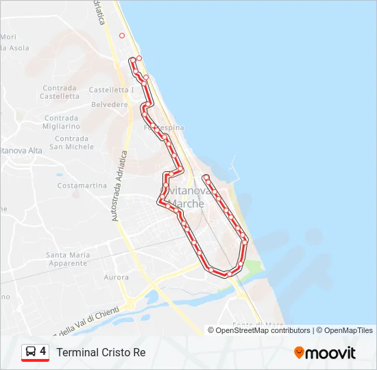 4 Bus Line Map