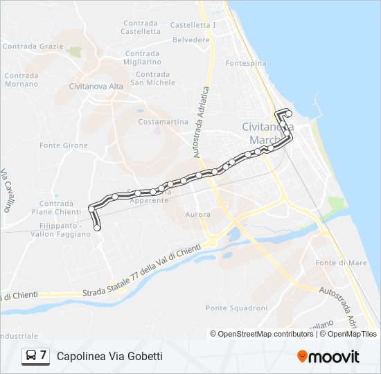 7 bus Line Map