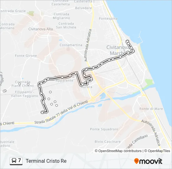 7 Bus Line Map