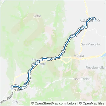 CONTRAM Bus Line Map