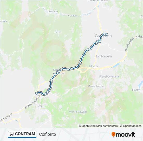 CONTRAM Bus Line Map