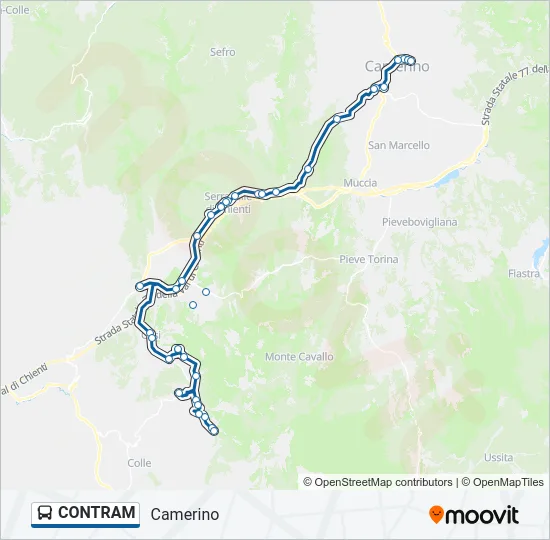 CONTRAM Bus Line Map