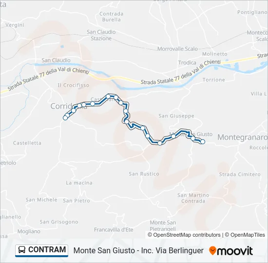 CONTRAM Bus Line Map