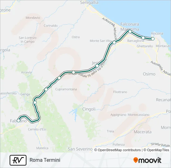 RV Train Line Map