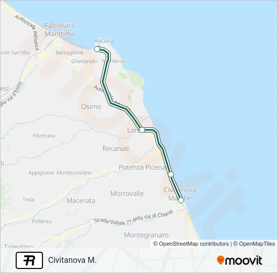 R Train Line Map