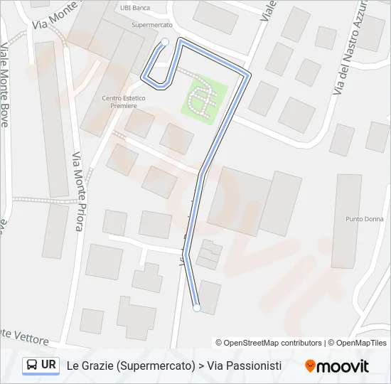 UR Bus Line Map