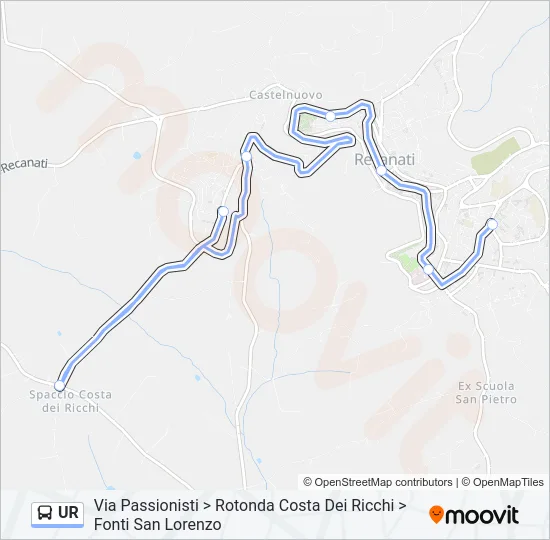 UR Bus Line Map