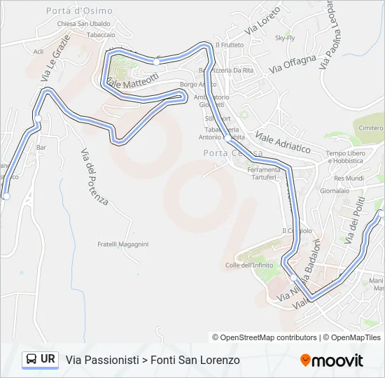 UR Bus Line Map