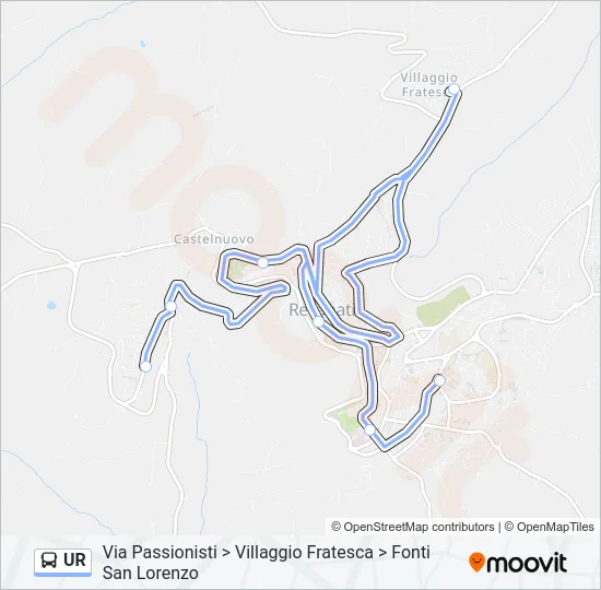 UR Bus Line Map