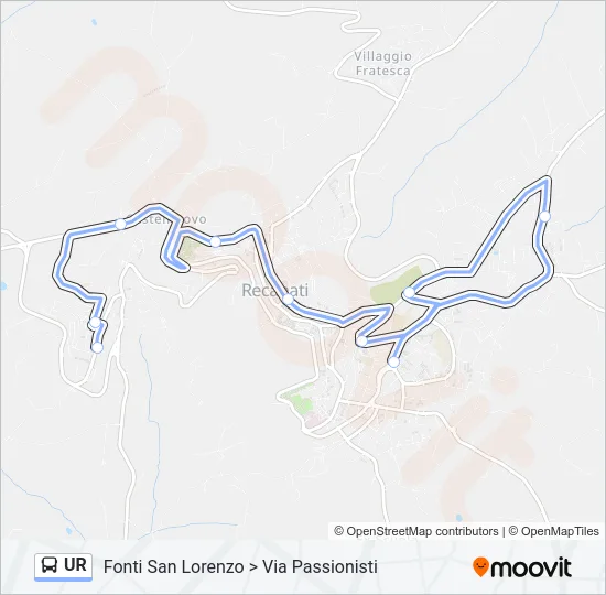 UR Bus Line Map