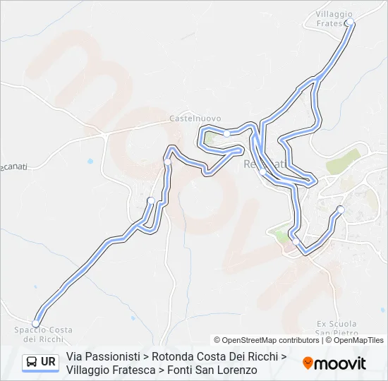 UR Bus Line Map