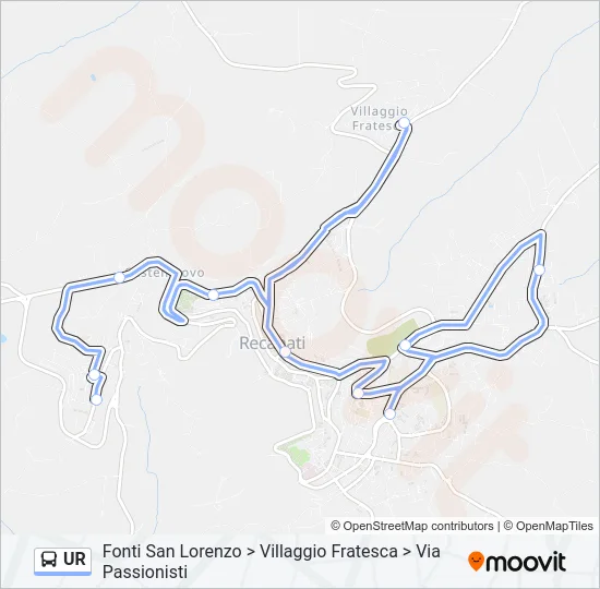 UR Bus Line Map