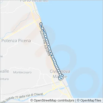 CONTRAM Bus Line Map
