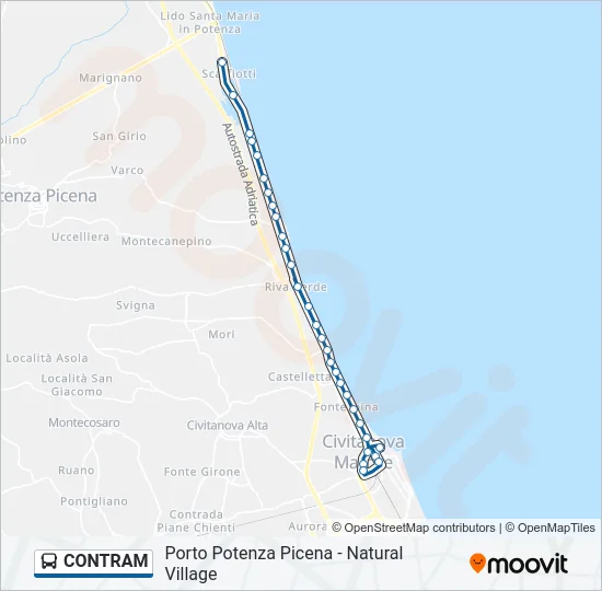 CONTRAM Bus Line Map