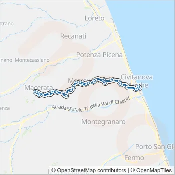 CONTRAM Bus Line Map