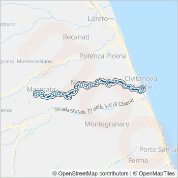 CONTRAM Bus Line Map