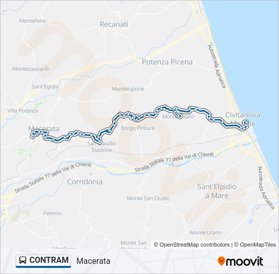 CONTRAM Bus Line Map