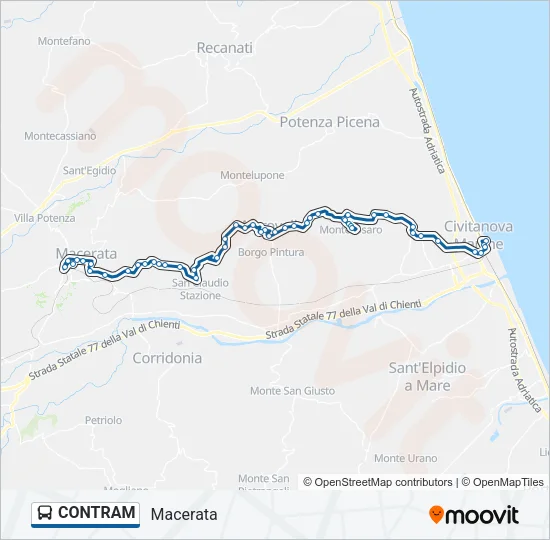 CONTRAM Bus Line Map