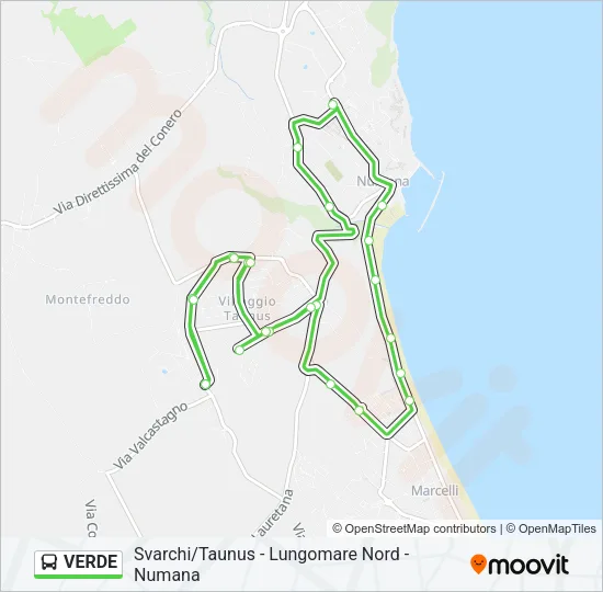 VERDE Bus Line Map