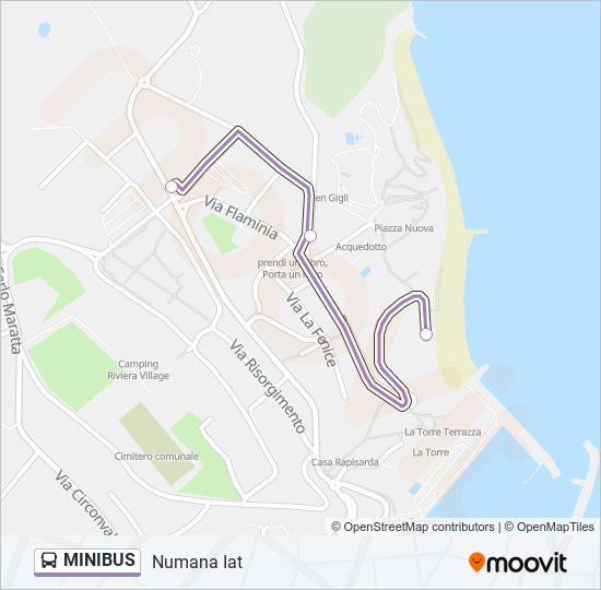 MINIBUS Bus Line Map