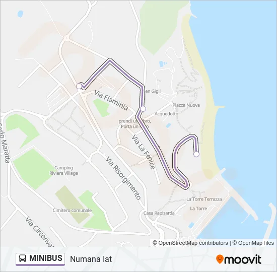 MINIBUS Bus Line Map