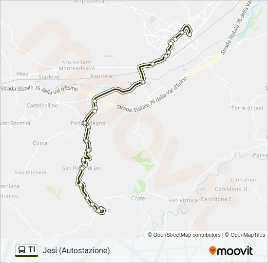 TI Bus Line Map