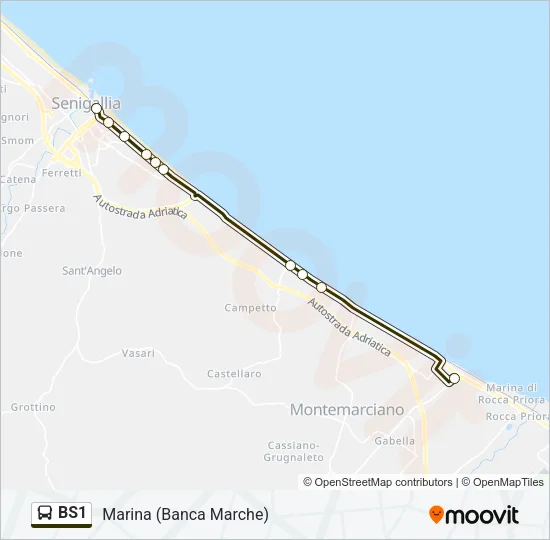 BS1 Bus Line Map
