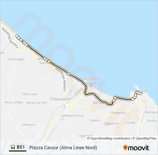BS1 Bus Line Map