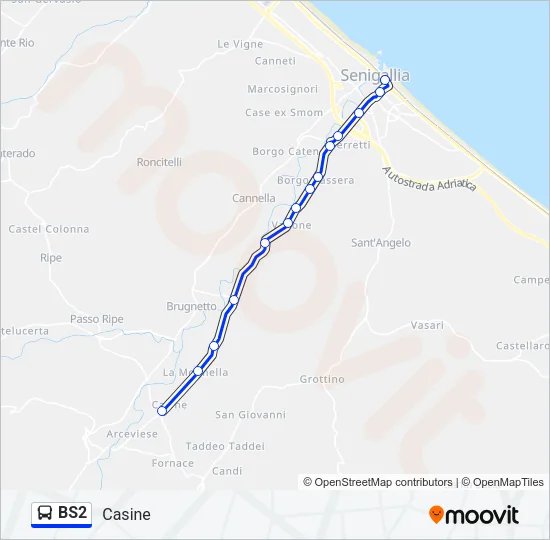 BS2 Bus Line Map