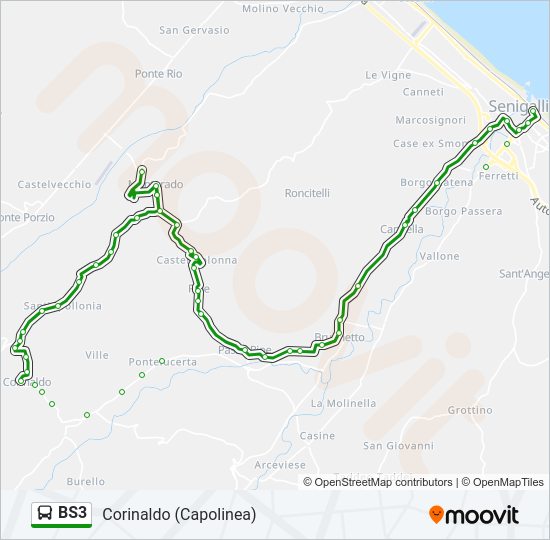 BS3 bus Line Map