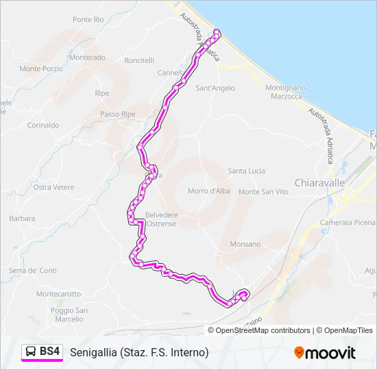 BS4 Bus Line Map