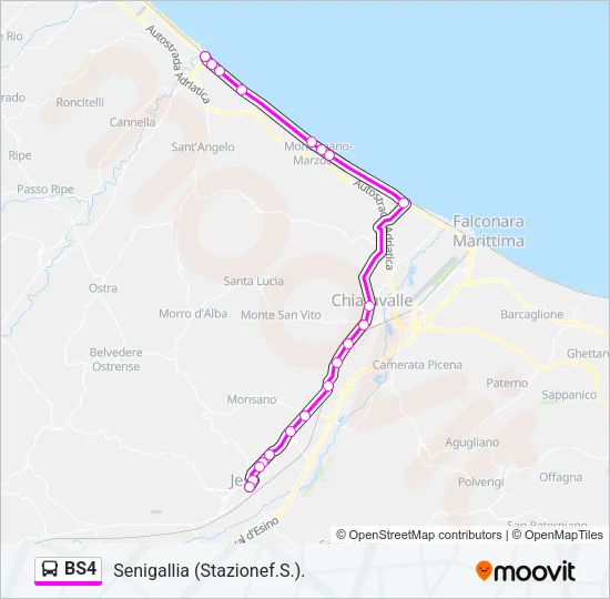 BS4 Bus Line Map