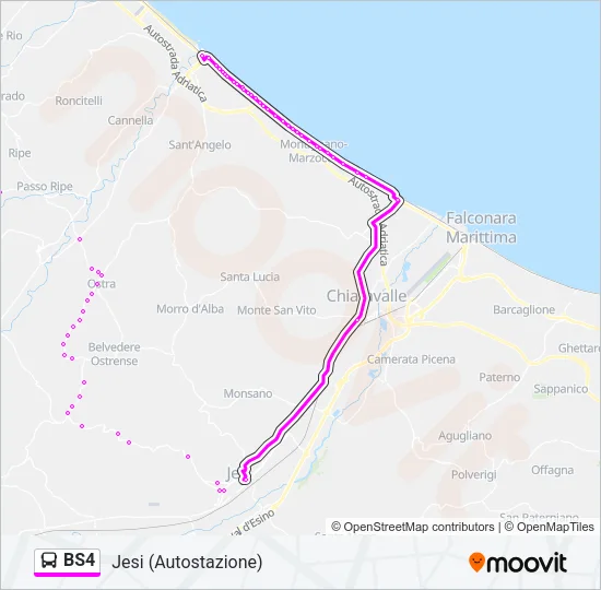 BS4 Bus Line Map