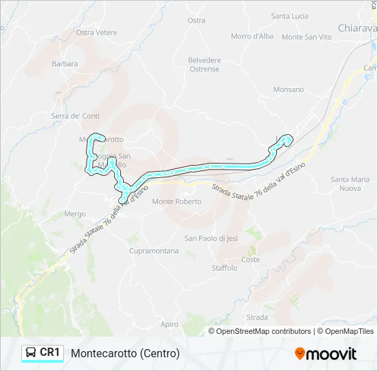 CR1 Bus Line Map