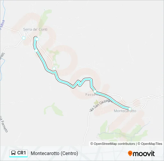 CR1 Bus Line Map
