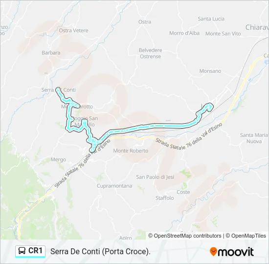 CR1 Bus Line Map