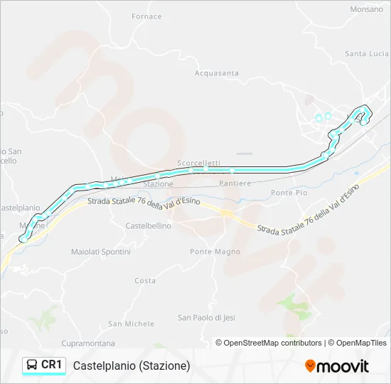 CR1 Bus Line Map