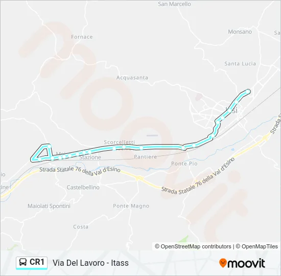 CR1 Bus Line Map